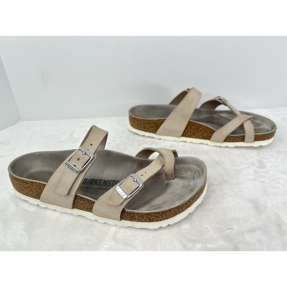 Birkenstock Mayari Lilac Nubuck Leather Sandals Womens Size 7 US / 38 Reg - Picture 5 of 10